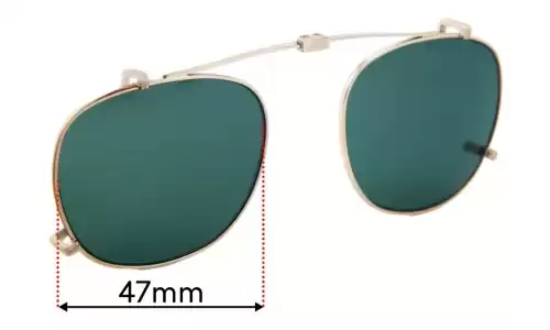 Sunglass Fix Lentilles de Remplacement pour Mr. Leight Kinney Combo Clip - 47mm Wide Mr. Leight Kinney Combo Clip Lentilles de Remplacement 47mm wide