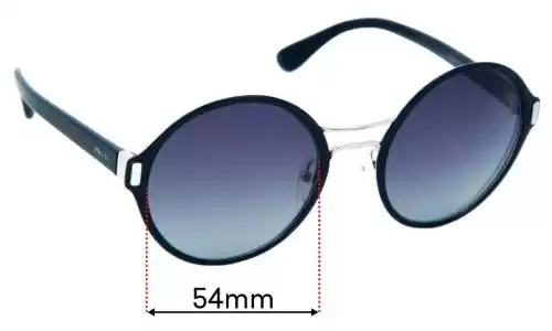 Sunglass Fix Lentilles de Remplacement pour Prada SPR 57T - 54mm Wide Prada SPR 57T Lentilles de Remplacement 54mm wide