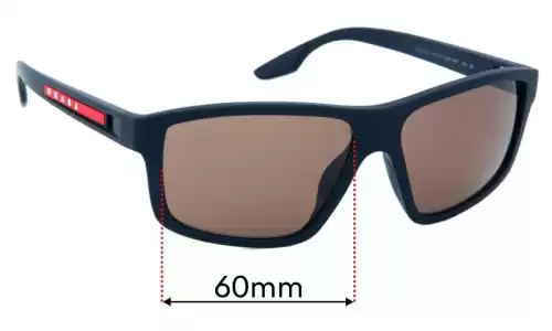 Sunglass Fix Lentilles de Remplacement pour Prada SPS 02X - 60mm Wide Prada SPS 02X Lentilles de Remplacement 60mm wide
