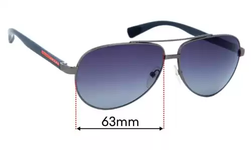 Sunglass Fix Lentilles de Remplacement pour Prada SPS51N - 63mm Wide Prada SPS51N Lentilles de Remplacement 63mm wide