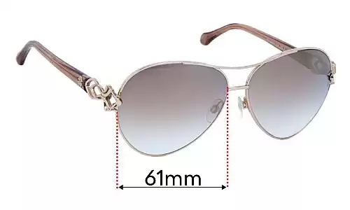 Sunglass Fix Lentilles de Remplacement pour Roberto Cavalli Minucciano 1078 - 61mm Wide Roberto Cavalli Minucciano 1078 Lentilles de Remplacement 61mm wide