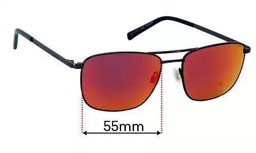 Sunglass Fix Lentilles de Remplacement pour Specsavers Logan - 55mm Wide Specsavers Logan Lentilles de Remplacement 55mm wide