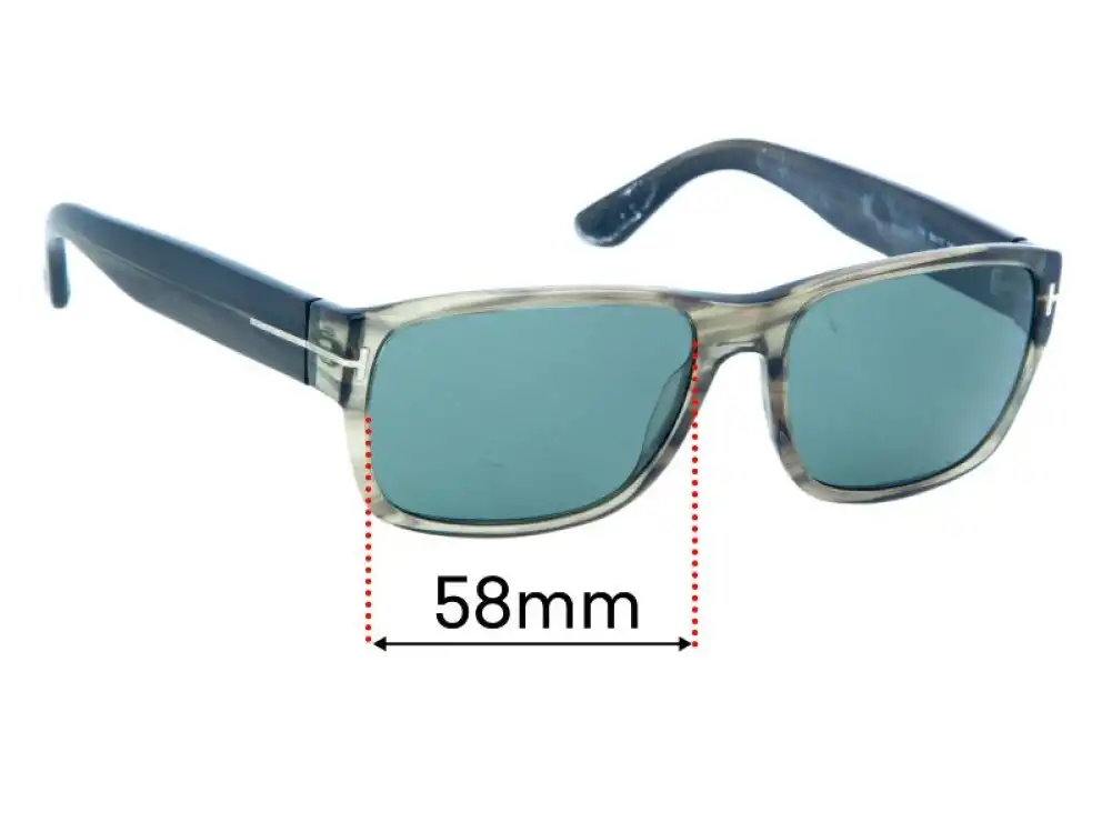 Sunglass Fix Lentilles de Remplacement pour Tom Ford Mason TF445 - 58mm Wide Sunglass Fix Lentilles de Remplacement pour Tom Ford Mason TF445 - 58mm Wide