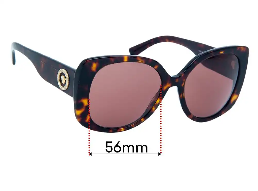 Sunglass Fix Lentilles de Remplacement pour Versace MOD 4387 - 56mm Wide Sunglass Fix Lentilles de Remplacement pour Versace MOD 4387 - 56mm Wide