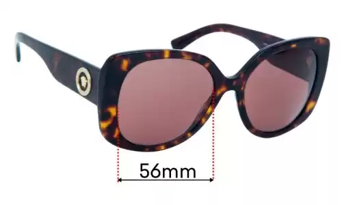 Sunglass Fix Lentilles de Remplacement pour Versace MOD 4387 - 56mm Wide Versace MOD 4387 Lentilles de Remplacement 56mm wide