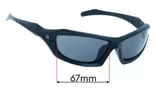 Sunglass Fix Lentilles de Remplacement pour Wiley X Burner - 67mm Wide Wiley X Burner Lentilles de Remplacement 67mm wide