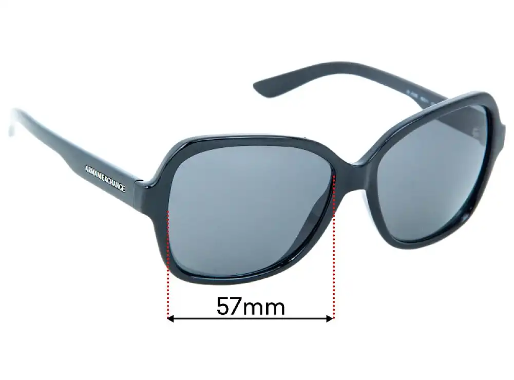 Sunglass Fix Lentilles de Remplacement pour Armani Exchange AX 4029S - 57mm Wide Sunglass Fix Lentilles de Remplacement pour Armani Exchange AX 4029S - 57mm Wide