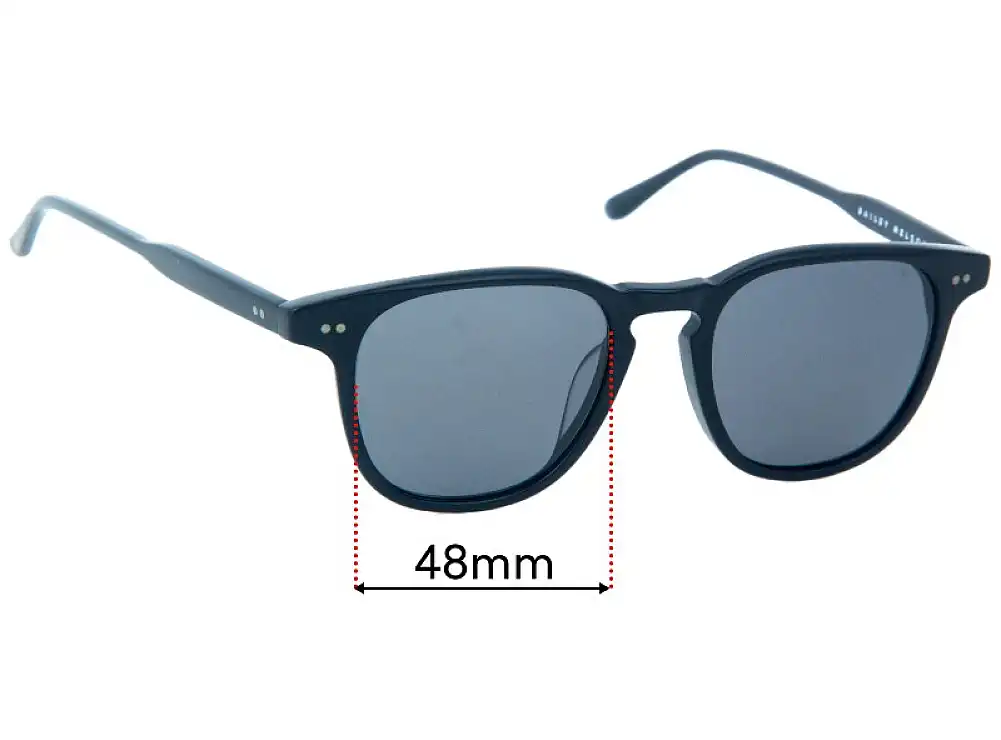 Sunglass Fix Lentilles de Remplacement pour Bailey Nelson Lincoln - 48mm Wide Sunglass Fix Lentilles de Remplacement pour Bailey Nelson Lincoln - 48mm Wide