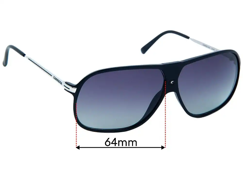 Sunglass Fix Lentilles de Remplacement pour Carrera 54/S - 64mm Wide Sunglass Fix Lentilles de Remplacement pour Carrera 54/S - 64mm Wide