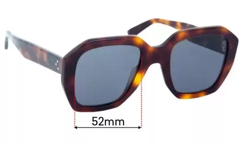 Sunglass Fix Lentilles de Remplacement pour Celine CL 40045I - 52mm Wide Celine CL 40045I Lentilles de Remplacement 52mm wide