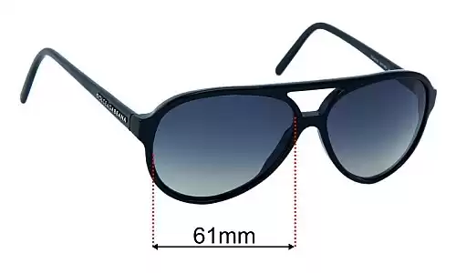 Sunglass Fix Lentilles de Remplacement pour Dolce & Gabbana DG4016 - 61mm Wide Dolce & Gabbana DG4016 Lentilles de Remplacement 61mm wide