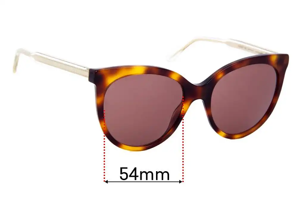 Sunglass Fix Lentilles de Remplacement pour Gucci GG0565S - 54mm Wide Sunglass Fix Lentilles de Remplacement pour Gucci GG0565S - 54mm Wide