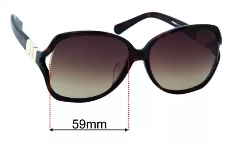 Sunglass Fix Lentilles de Remplacement pour Kate Spade Frida/F/S - 59mm Wide Kate Spade Frida/F/S Lentilles de Remplacement 59mm wide