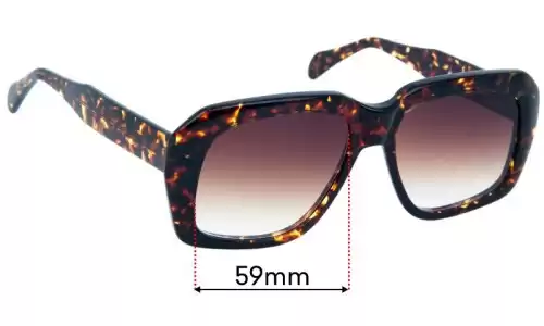 Sunglass Fix Lentilles de Remplacement pour Preciosa 940 - 59mm Wide Preciosa 940 Lentilles de Remplacement 59mm wide