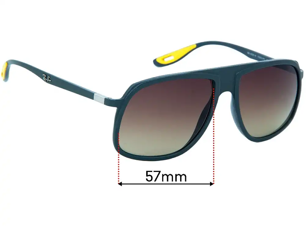 Sunglass Fix Lentilles de Remplacement pour Ray-Ban RB4308M Scuderia Ferrari Collection - 57mm Wide Sunglass Fix Lentilles de Remplacement pour Ray-Ban RB4308M Scuderia Ferrari Collection - 57mm Wide