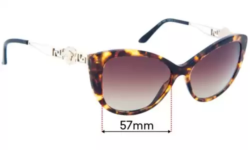 Sunglass Fix Lentilles de Remplacement pour Versace MOD 4295 - 57mm Wide Versace MOD 4295 Lentilles de Remplacement 57mm wide