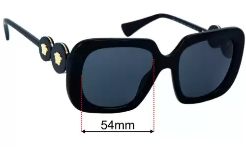 Versace MOD 4434 Replacement Lenses - 54mm Versace MOD 4434 Replacement Sunglass Lenses - 54mm