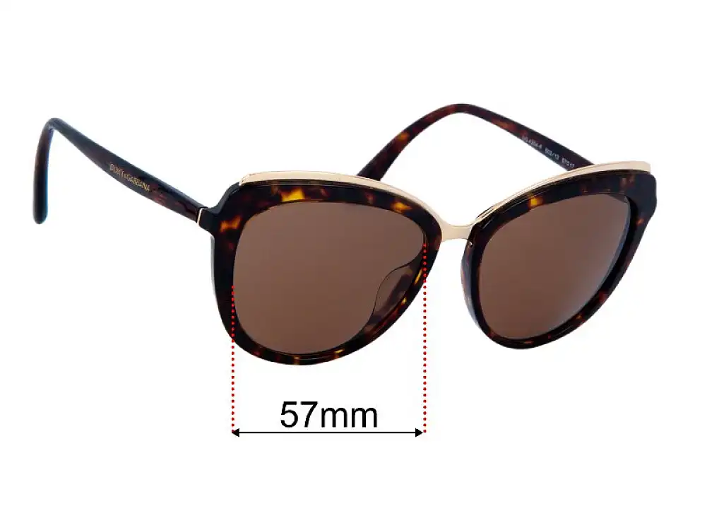 Replacement Lenses for Dolce & Gabbana DG4304F - 57mm Wide Replacement Lenses for Dolce & Gabbana DG4304F - 57mm Wide