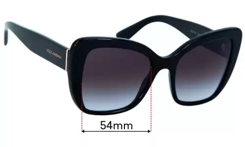 Dolce & Gabbana DG4348 Replacement Lenses - 54mm Dolce & Gabbana DG4348 Replacement Sunglass Lenses - 54mm
