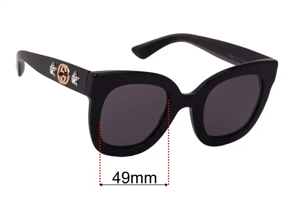Gucci GG0208S Replacement Lenses 49mm Gucci GG0208S Replacement Lenses 49mm