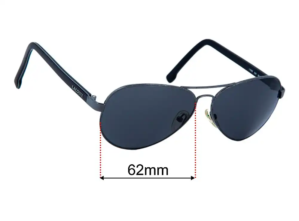 Replacement Lenses for Lacoste L163S - 62mm Wide Replacement Lenses for Lacoste L163S - 62mm Wide