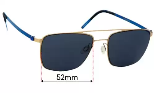 Sunglass Fix Replacement Lenses Lindberg 9595 T415 - 52mm Wide Sunglass Fix Replacement Lenses Lindberg 9595 T415 - 52mm Wide