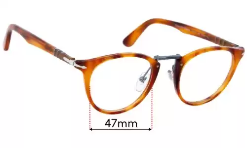 Sunglass Fix Lentilles de Remplacement pour Persol 3107-V Typewriter Edition - 47mm Wide Persol 3107-V Typewriter Edition Lentilles de Remplacement 47mm wide