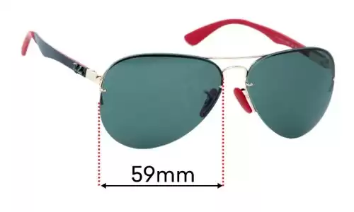 Sunglass Fix Lentilles de Remplacement pour Ray-Ban RB3460 - 59mm Wide Ray-Ban RB3460 Lentilles de Remplacement 59mm wide