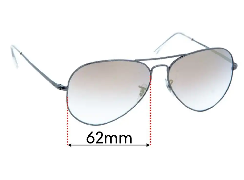 Sunglass Fix Lentilles de Remplacement pour Ray-Ban RB3689 Aviator Metal II - 62mm Wide Sunglass Fix Lentilles de Remplacement pour Ray-Ban RB3689 Aviator Metal II - 62mm Wide