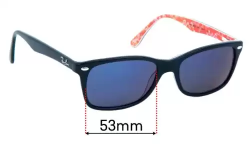 Sunglass Fix Verres de Remplacement pour Ray-Ban RB5228 - 53mm Wide Ray-Ban RB5228 Verres de Remplacement 53mm wide