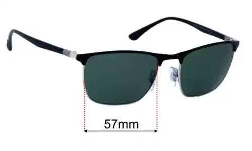 Sunglass Fix Lentilles de Remplacement pour Ray Ban RB3686 - 57mm Wide Ray Ban RB3686 Lentilles de Remplacement 57mm wide