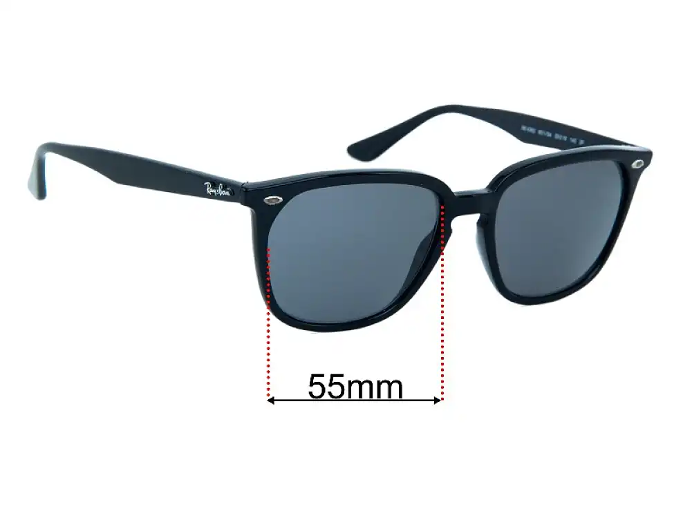 Sunglass Fix Lentilles de Remplacement pour Ray-Ban RB4362 - 55mm Wide Sunglass Fix Lentilles de Remplacement pour Ray-Ban RB4362 - 55mm Wide