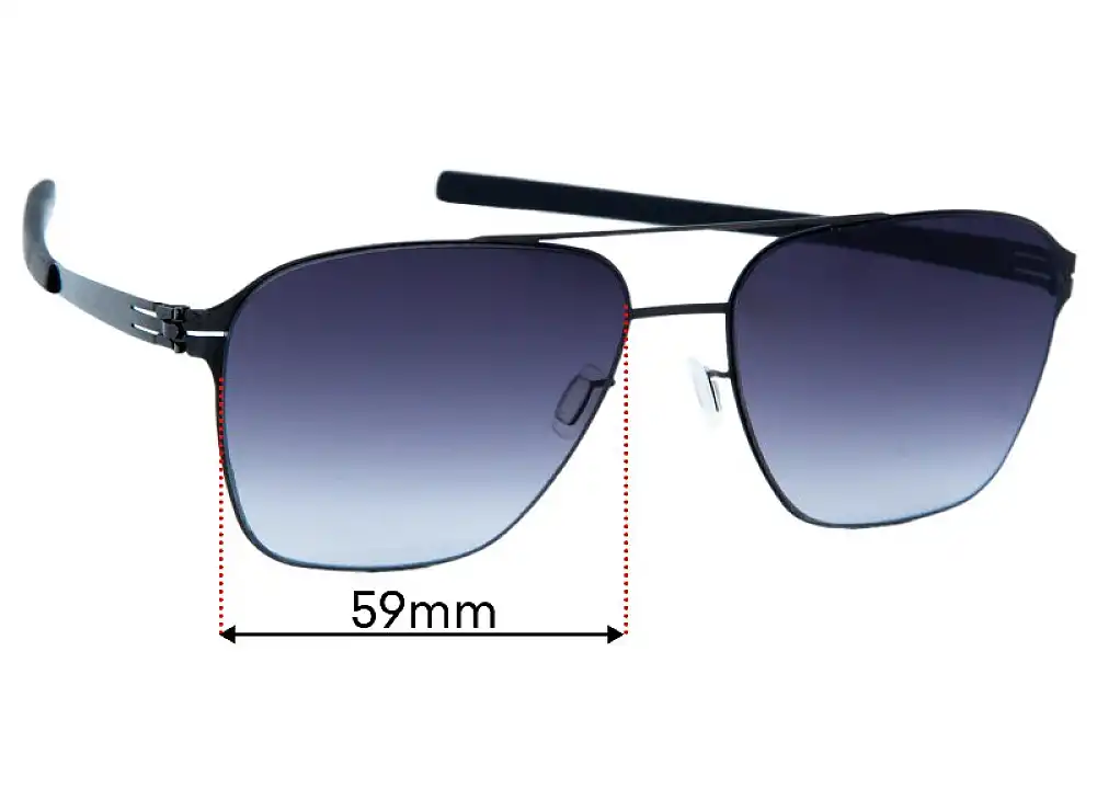 Sunglass Fix Lentilles de Remplacement pour IC! Berlin Jonathan I. Large - 59mm Wide Sunglass Fix Lentilles de Remplacement pour IC! Berlin Jonathan I. Large - 59mm Wide