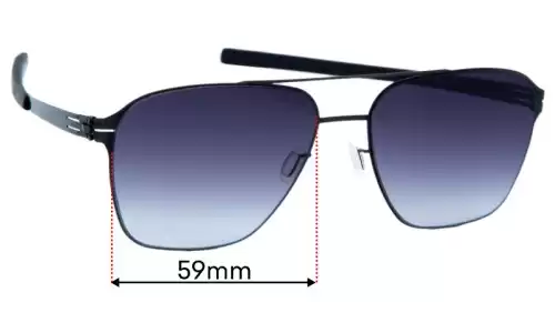 Sunglass Fix Lentilles de Remplacement pour IC! Berlin Jonathan I. Large - 59mm Wide IC! Berlin Jonathan I. Large Lentilles de Remplacement 59mm wide