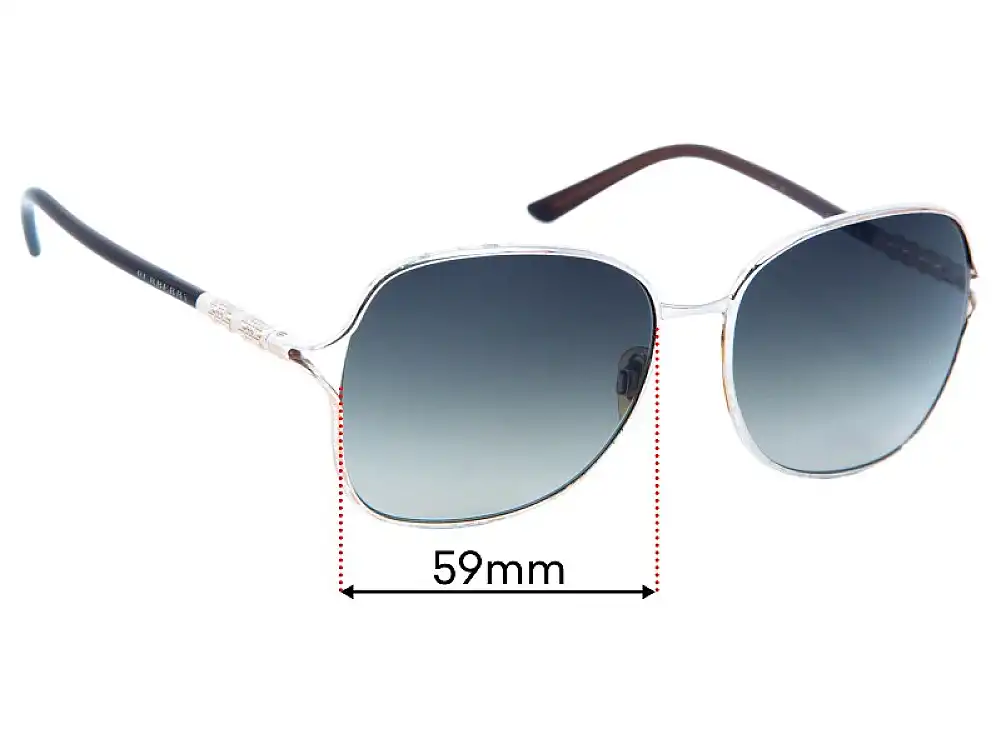 Replacement Lenses for Burberry B 3058 - 59mm Wide Replacement Lenses for Burberry B 3058 - 59mm Wide