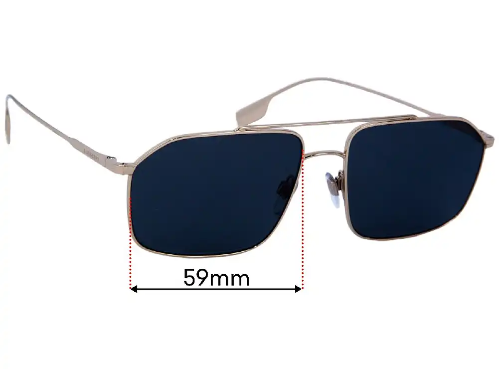 Sunglass Fix Replacement Lenses for Burberry B 3130 - 59mm Wide Sunglass Fix Replacement Lenses for Burberry B 3130 - 59mm Wide