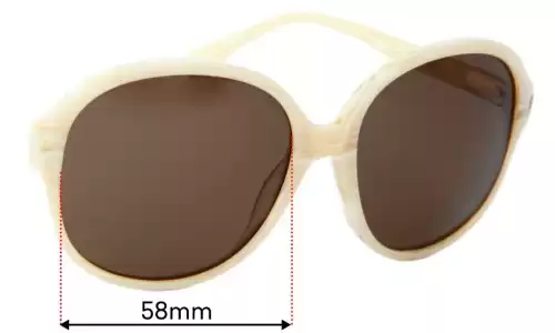 Sunglass Fix Replacement Lenses for Chloe CL 2237 - 58mm Wide Sunglass Fix Replacement Lenses for Chloe CL 2237 - 58mm