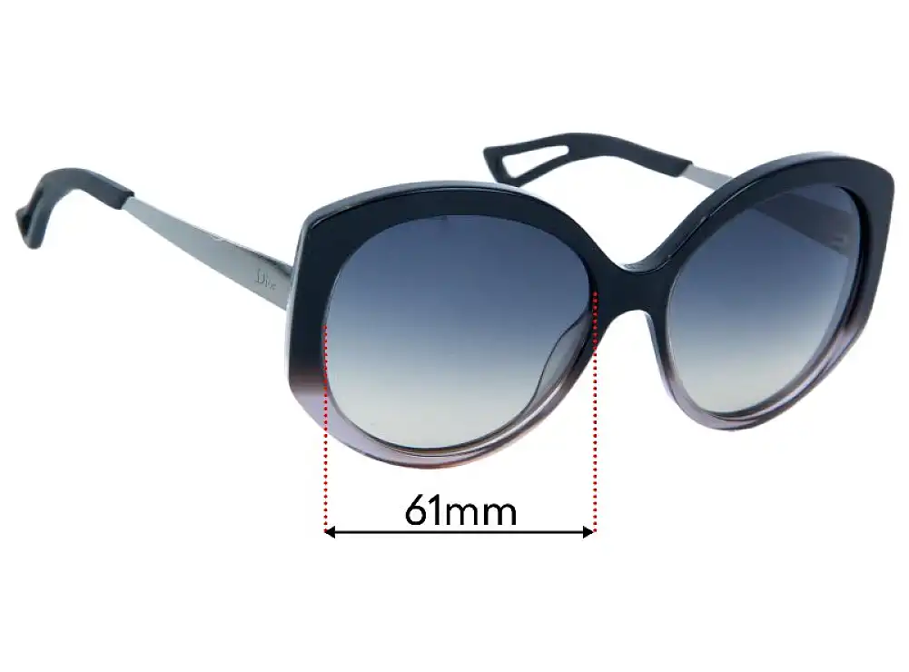Sunglass Fix Replacement Lenses for Christian Dior DiorExtase1 - 58mm Wide Sunglass Fix Replacement Lenses for Christian Dior DiorExtase1 - 58mm Wide