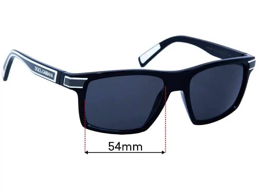Sunglass Fix Lentilles de Remplacement pour Dolce & Gabbana DG6160 - 54mm Wide Sunglass Fix Lentilles de Remplacement pour Dolce & Gabbana DG6160 - 54mm Wide