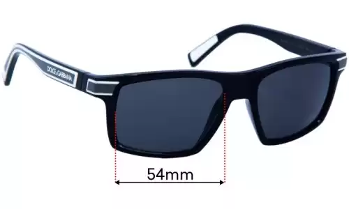Sunglass Fix Lentilles de Remplacement pour Dolce & Gabbana DG6160 - 54mm Wide Dolce & Gabbana DG6160 Lentilles de Remplacement 54mm wide