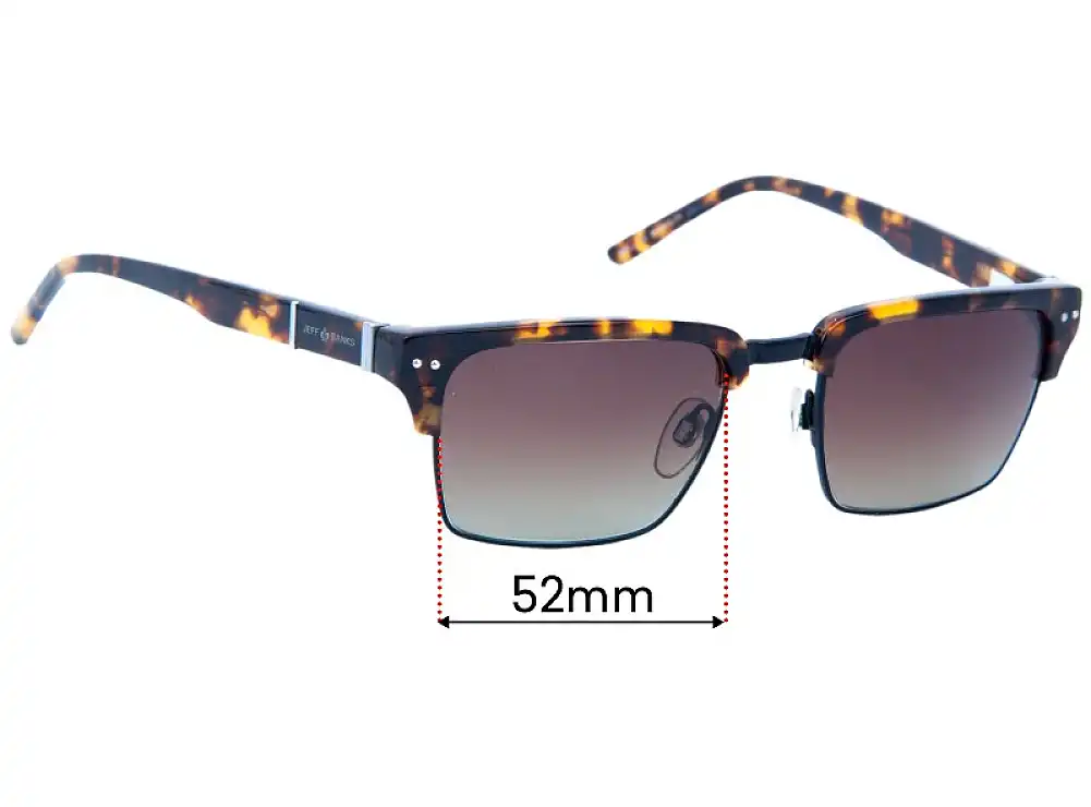 Sunglass Fix Lentilles de Remplacement pour Jeff Banks JB Sun Rx 04 - 52mm Wide Sunglass Fix Lentilles de Remplacement pour Jeff Banks JB Sun Rx 04 - 52mm Wide