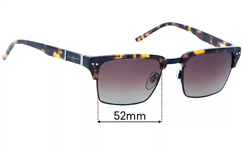 Sunglass Fix Lentilles de Remplacement pour Jeff Banks JB Sun Rx 04 - 52mm Wide Jeff Banks JB Sun Rx 04 Lentilles de Remplacement 52mm wide