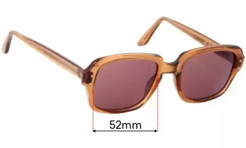 Sunglass Fix Lentilles de Remplacement pour USS 4 1/2 5 3/4 - 52mm Wide USS 4 1/2 5 3/4 Lentilles de Remplacement 52mm wide