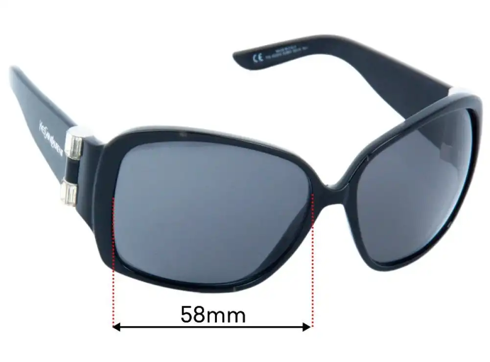 Sunglass Fix Replacement Lenses for Yves Saint Laurent YSL 6252/S - 58mm Wide Sunglass Fix Replacement Lenses for Yves Saint Laurent YSL 6252/S - 58mm Wide