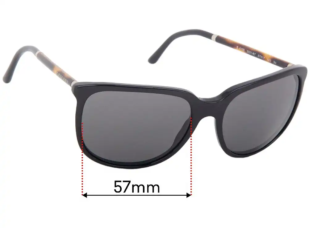 Sunglass Fix Lentilles de Remplacement pour Burberry B 4139 - 57mm Wide Sunglass Fix Lentilles de Remplacement pour Burberry B 4139 - 57mm Wide