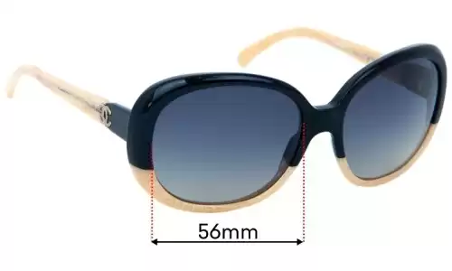 Sunglass Fix Verres de Remplacement pour Chanel 5176 - 56mm Wide Sunglass Fix Verres de Remplacement pour Chanel 5176 - 56mm Wide