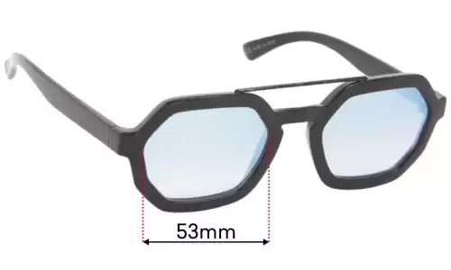 Sunglass Fix Lentilles de Remplacement pour Childe Exit-B - 55mm Wide Childe Exit-B Lentilles de Remplacement 55mm wide
