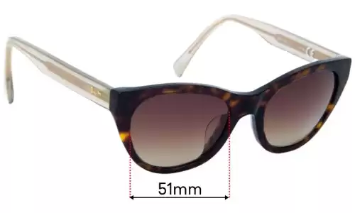Sunglass Fix Lentilles de Remplacement pour Maui Jim MJ820 Capri - 51mm Wide Maui Jim MJ820 Capri Lentilles de Remplacement 51mm wide