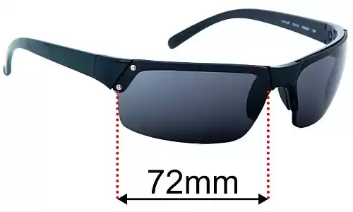 Prada SPS02F Replacement Lenses - 72mm Prada SPS02F Replacement Sunglass Lenses - 72mm wide