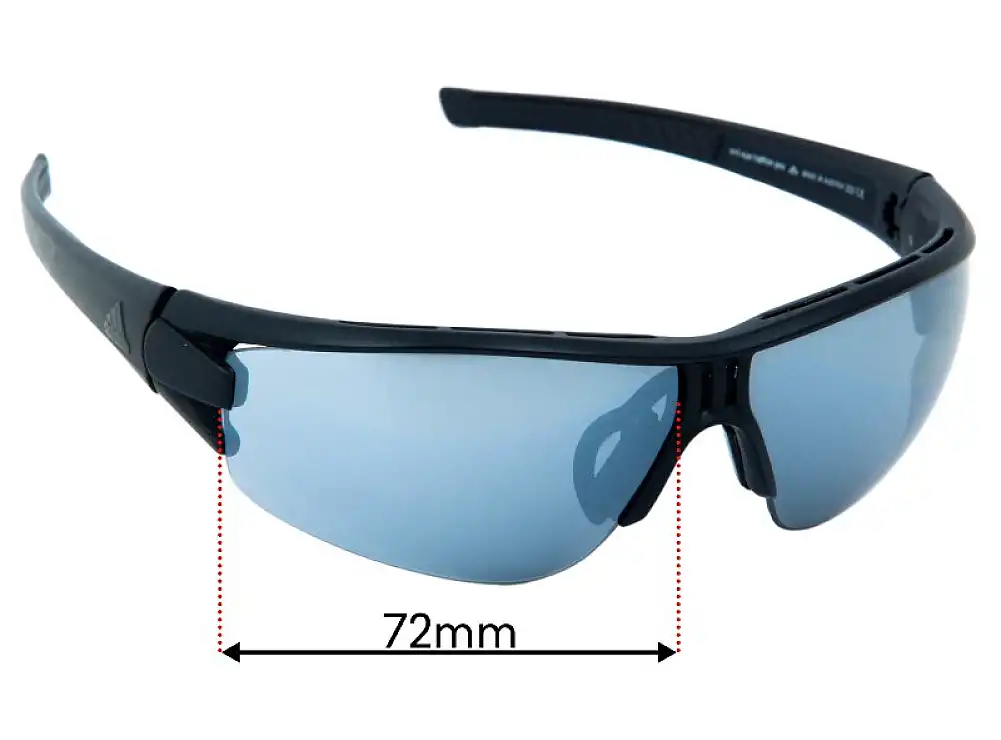 Sunglass Fix Lentilles de Remplacement pour Adidas AD07 Evil Eye Halfrim Pro L - 72mm Wide Sunglass Fix Lentilles de Remplacement pour Adidas AD07 Evil Eye Halfrim Pro L - 72mm Wide